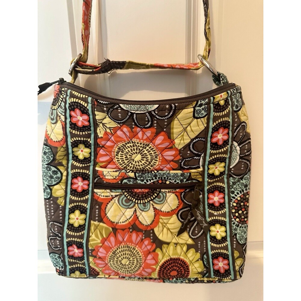 Vera Bradley Hipster Bag Purse Shoulder Bag 11x10x10 Retired Flower Shower 2014